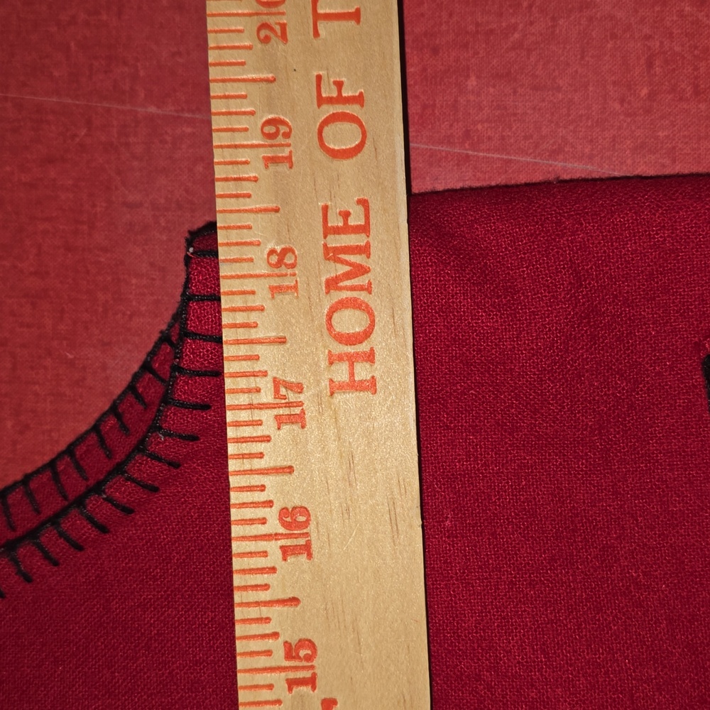 Talbots VTG Red Vest Black Blanket Stitching Embroidery Motif Size S - Picture 11 of 12